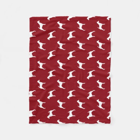 Muster für glatte Fox-Terrier-Hunde-Silhouetten Fleecedecke (Vorderseite)