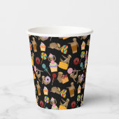 Muster für glatte süße Leckereien Pappbecher (Rückseite)