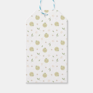 Muster für glückliche Äpfel - Geschenk-Tag Geschenkanhänger