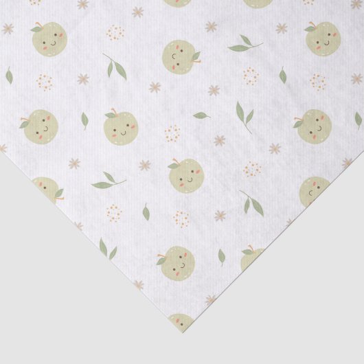 Muster für glückliche Äpfel - Gewebepapier Seidenpapier (Ausschnitt)