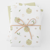 Muster für glückliche Äpfel - Set für Papier (Beispiel)