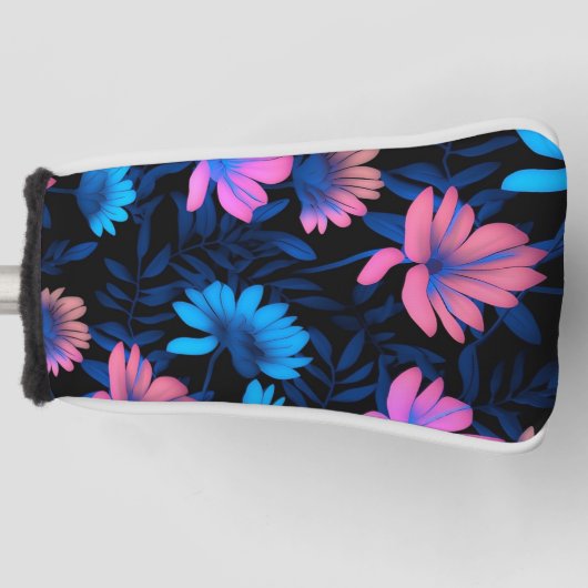 Muster für glühende Neon-Blume Golf Headcover (Vorderseite)