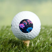 Muster für glühende Neon-Blume Golfball (Insitu T-Shirt)