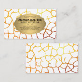 Muster für Gold Animal Print | Goldenes Metall Visitenkarte (Vorne/Hinten)