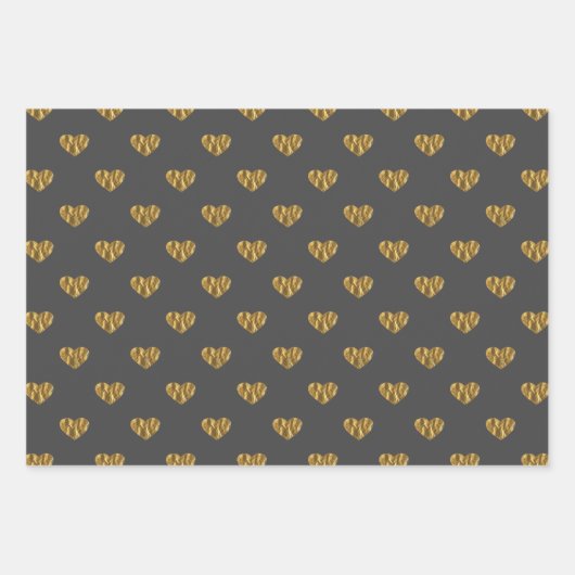 Muster für goldene Fohlen Geschenkpapier Set (Vorderseite 3)