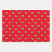 Muster für goldene Fohlen Geschenkpapier Set (Vorderseite 2)