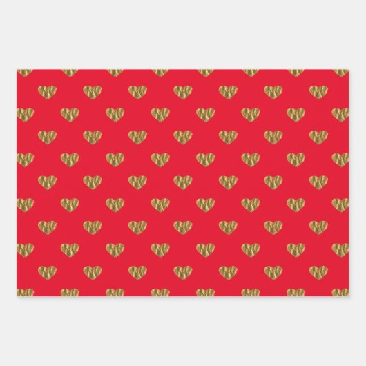 Muster für goldene Fohlen Geschenkpapier Set (Vorderseite 2)