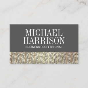 Muster für goldene Linien Grau Visitenkarte