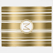 Muster für goldene Streifen - kundenspezifisches W Fleecedecke (Vorderseite (Horizontal))
