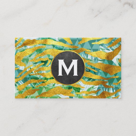 Muster für Goldfolie | Boho Geometric Muster Visitenkarte (Vorderseite)