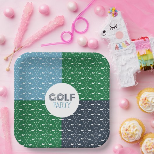 Muster für Golf Club Papier Pappteller (Party)