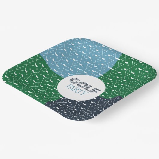 Muster für Golf Club Papier Pappteller (Gewinkelt)