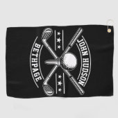 Muster für Golf mit Kleider-Monogramm-Vorlage Golfhandtuch (Horizontal)