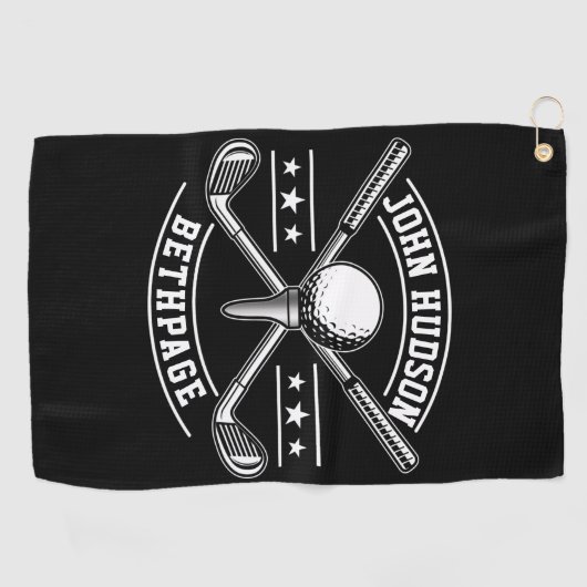 Muster für Golf mit Kleider-Monogramm-Vorlage Golfhandtuch (Horizontal)