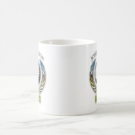 Muster für Golf mit Kleider-Monogramm-Vorlage Kaffeetasse (Mittel)