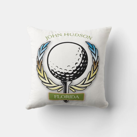 Muster für Golf mit Kleider-Monogramm-Vorlage Kissen (Rückseite)