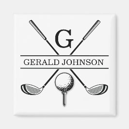 Muster für Golf mit Kleider-Monogramm-Vorlage Magnet