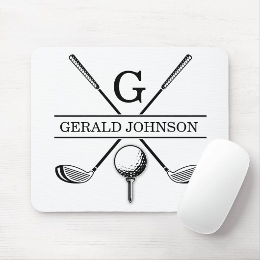 Muster für Golf mit Kleider-Monogramm-Vorlage Mousepad (Mit Mouse)