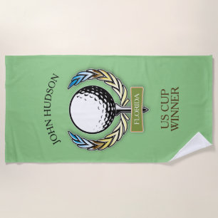 Muster für Golf mit Kleider-Monogramm-Vorlage Strandtuch