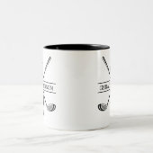 Muster für Golf mit Kleider-Monogramm-Vorlage Zweifarbige Tasse (Mittel)