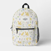 Muster für Goslings & Chicks, 3-Buchstaben-Monogra Bedruckter Rucksack (Vorderseite)