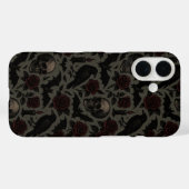 Muster für Gothic Skulls, Crows & Rose Case-Mate iPhone Hülle (Rückseite (Horizontal))