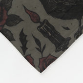 Muster für Gothic Skulls, Crows & Rose Fleecedecke (Ecke)
