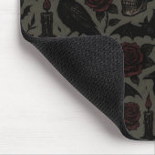 Muster für Gothic Skulls, Crows & Rose Mousepad (Ecke)