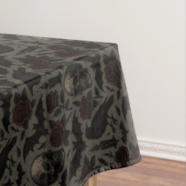 Muster für Gothic Skulls, Crows & Rose Tischdecke