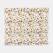 Muster für Gouache Meadow Blume Fleecedecke (Vorderseite (Horizontal))