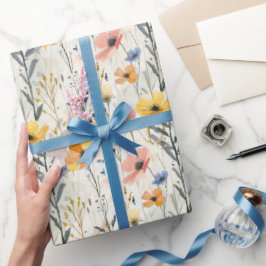 Muster für Gouache Meadow Blume Geschenkpapier