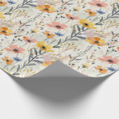 Muster für Gouache Meadow Blume Geschenkpapier (Ecke)