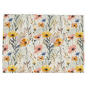 Muster für Gouache Meadow Blume Große Geschenktüte (Rückseite)