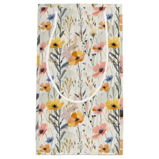 Muster für Gouache Meadow Blume Kleine Geschenktüte (Vorderseite)
