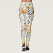 Muster für Gouache Meadow Blume Leggings (Rückseite)