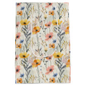 Muster für Gouache Meadow Blume Mittlere Geschenktüte (Rückseite)