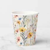 Muster für Gouache Meadow Blume Pappbecher (Rückseite)