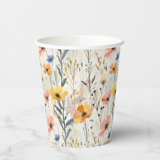 Muster für Gouache Meadow Blume Pappbecher (Links)