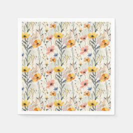 Muster für Gouache Meadow Blume Serviette