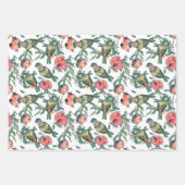 Muster für Granatapfel und Lovebirds Geschenkpapier Set (Vorderseite)