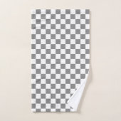 Muster für grau-weiß karierte Karos Badhandtuch Set (Handtuch)