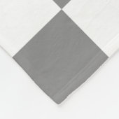 Muster für grau-weiß karierte Karos Fleecedecke (Ecke)