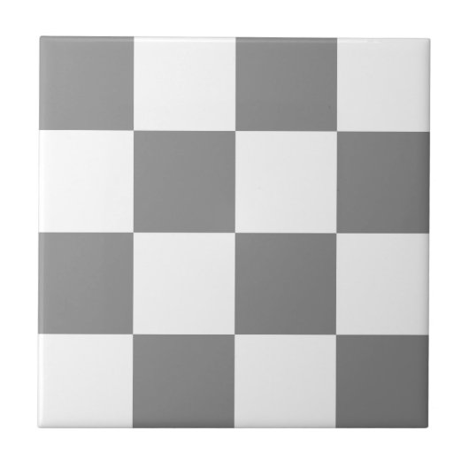Muster für grau-weiß karierte Karos Fliese (Vorderseite)