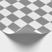 Muster für grau-weiß karierte Karos Geschenkpapier (Ecke)