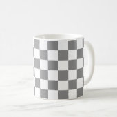 Muster für grau-weiß karierte Karos Kaffeetasse (VorderseiteRechts)