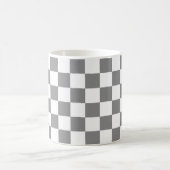 Muster für grau-weiß karierte Karos Kaffeetasse (Mittel)