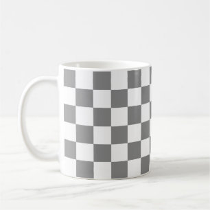 Muster für grau-weiß karierte Karos Kaffeetasse