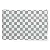 Muster für grau-weiß karierte Karos Kissenbezug (Rückseite)