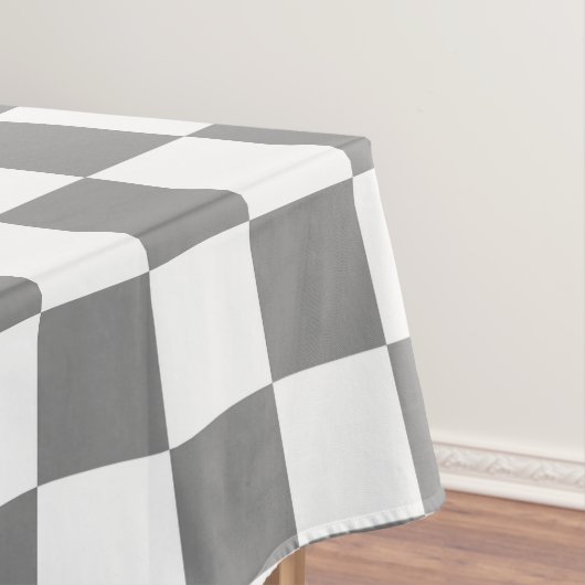 Muster für grau-weiß karierte Karos Tischdecke (Beispiel)