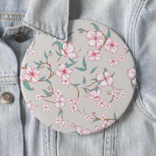 Muster für graue Blume Button